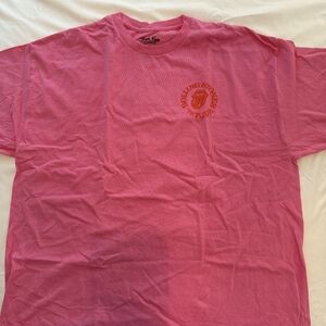 The Rolling Stones Pink Men's T-Shirt with Red Logo XL 0022